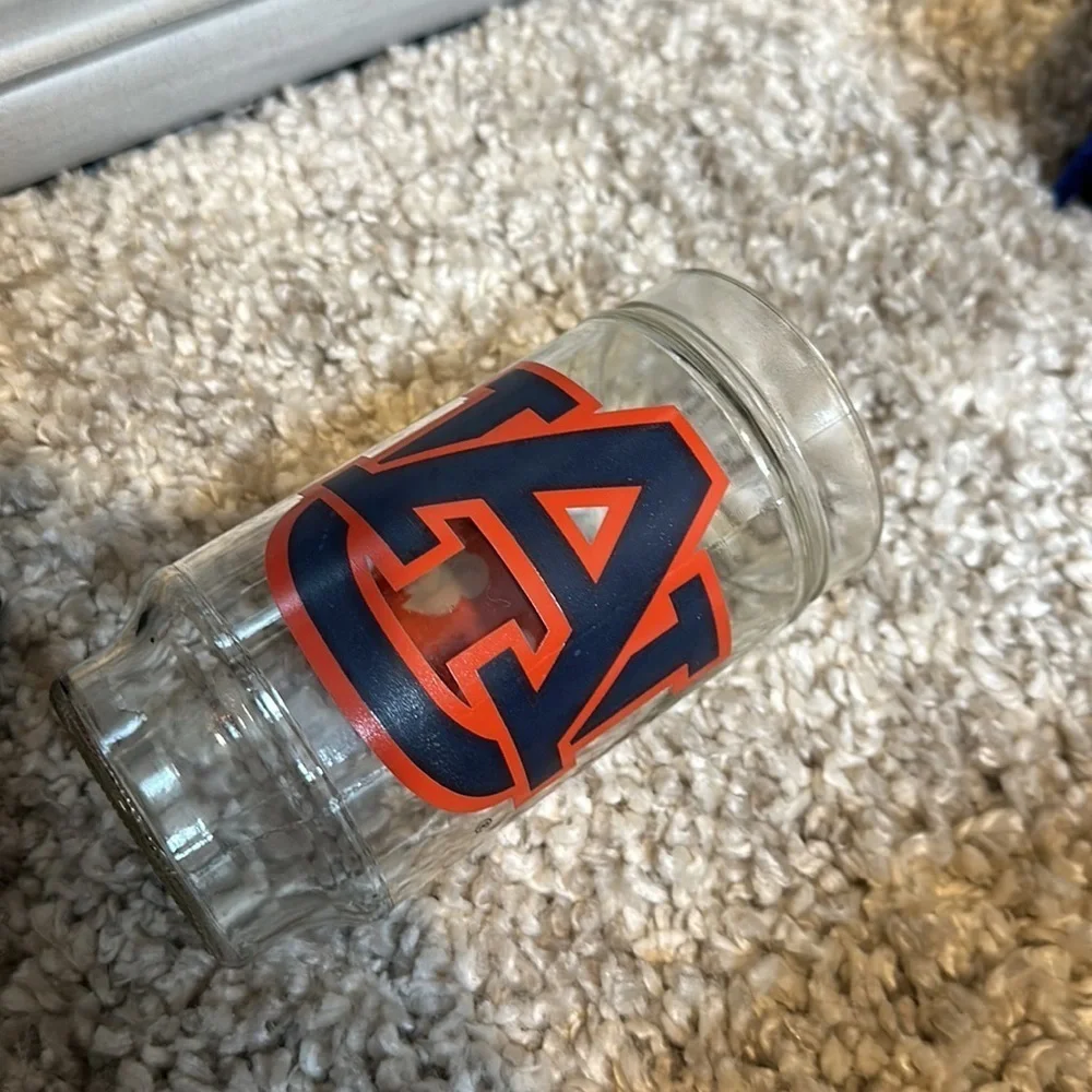 Auburn Tigers University College vintage glass cup